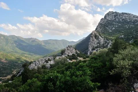 View of Monte Oddeu Stock Photos