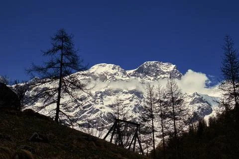 View of Monte Rosa. Stock Photos