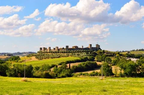 View of Monteriggioni Stock Photos