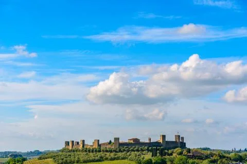 View of Monteriggioni Stock Photos