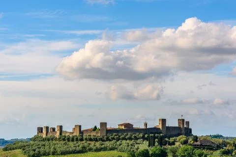 View of Monteriggioni Stock Photos