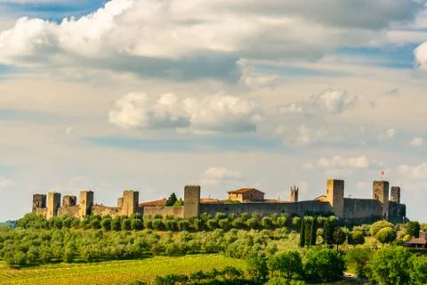 View of Monteriggioni Stock Photos