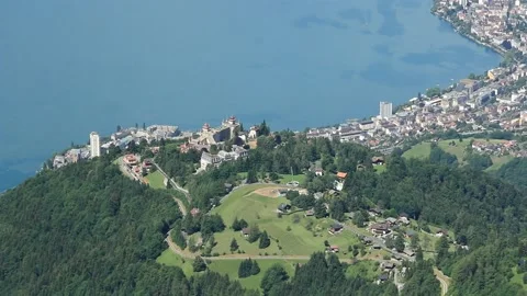 View of Montreux Stock Footage 137205386