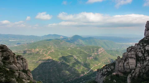 View from Montserrat HD Stock Footage 37824871