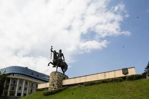 View to Monument of King Erekle II in Telavi. Kakheti region. Georgia Stock Photos