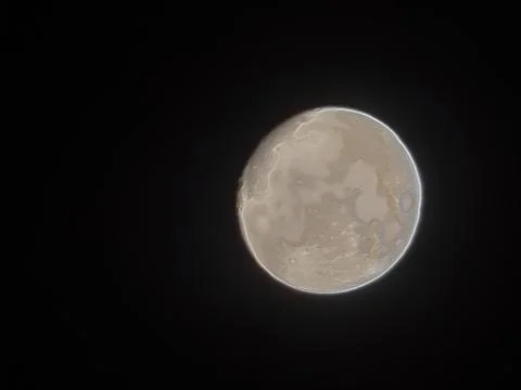 View of the moon phases in the dark night sky 库存照片