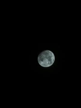 View of the moon phases in the dark night sky 스톡 사진