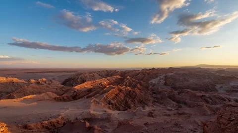 View Of The Moon Valley In The Atacama Desert, Chile, South America Stock Footage 254286161
