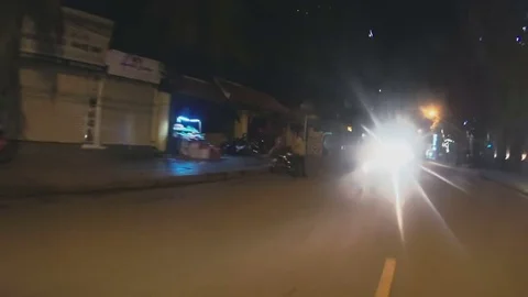 View from moped to the street Stock Footage 73453081