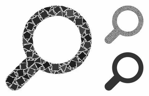 View Mosaic Icon of Bumpy Pieces Illustrazione stock