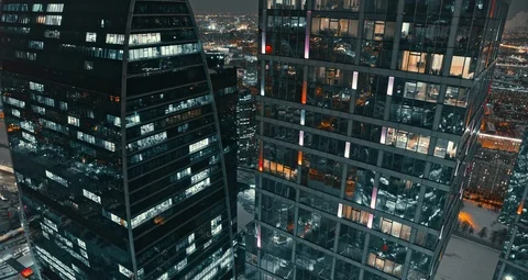 View of Moscow City Video stock 88395891
