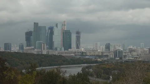 View of Moscow Stock Footage 98741272