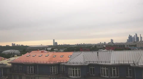 View of Moscow from observation deck Stock Footage 68742617