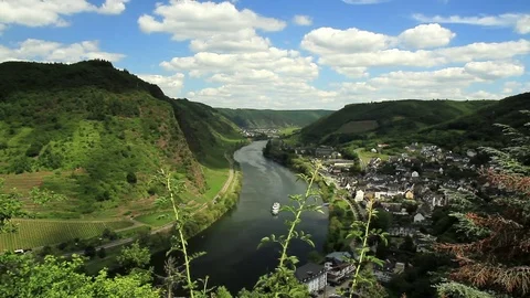 View of the Mosel. Timelaps. Stock Footage 77676141