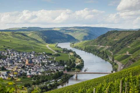 View on mosel valley Stock-Fotos
