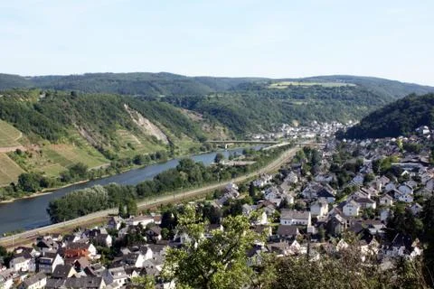 View to the Moselle 스톡 사진