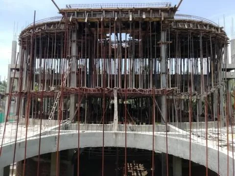 A view of Mosque Construction site work Kerala, India Foto stock