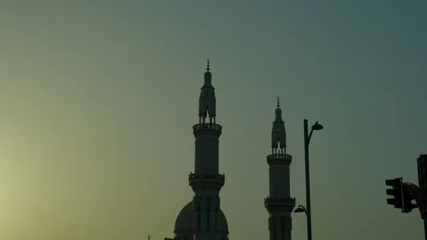 View of mosque dome in Dubai Stock Footage 108427704