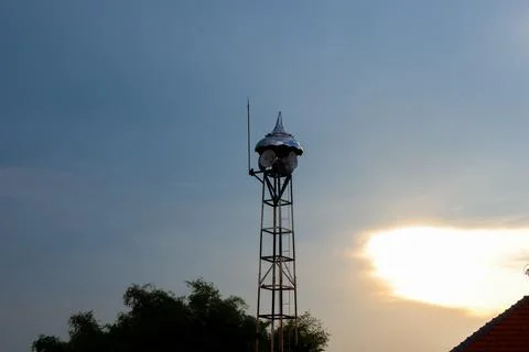 View of mosque loudspeaker Stock Photos