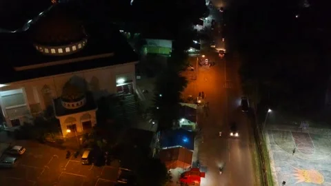 View mosque at night Video stock 234999921