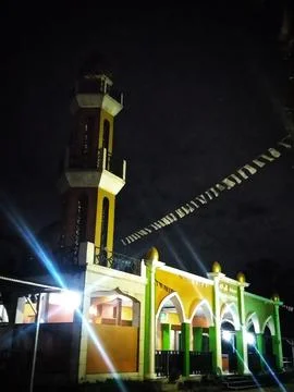View of the mosque at night Stock Photos