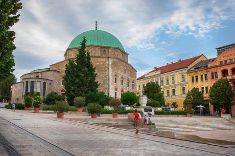 View of the mosque in Pecs,Hungary. Foto stock