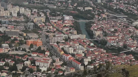 View of Mostar Stock Footage 8660381