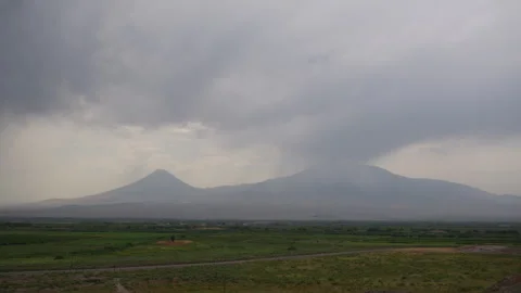 View of Mount Ararat in Armenia Видео 334622343