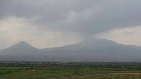 View of Mount Ararat in Armenia 库存影片 334622647