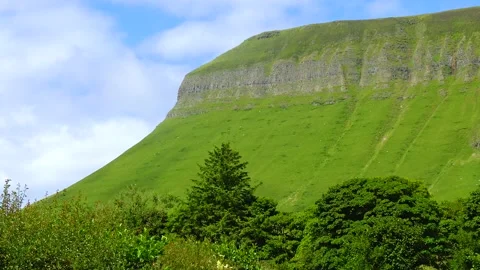 View of Mount Benbulbin in Sligo, Ireland Stock Footage 230170780