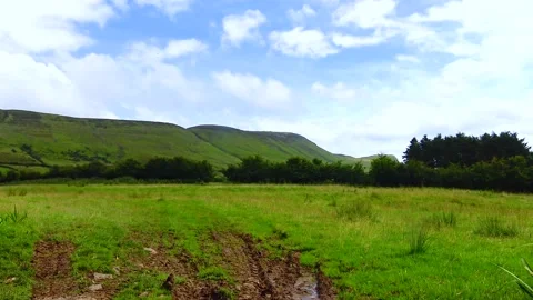 View of Mount Benbulbin in Sligo, Ireland Stock Footage 230170964