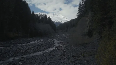 View of Mount Bxaker from river bed Stock Footage 88799652