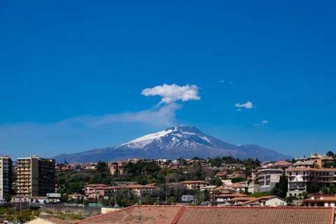 View of Mount Etna Stock Photos