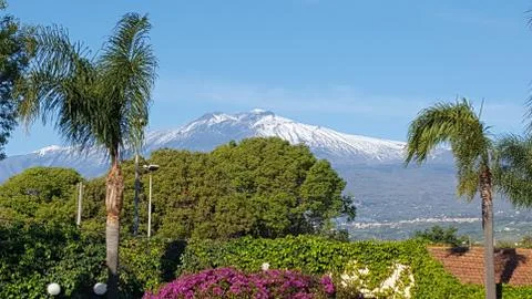 View of Mount Etna Stock Photos