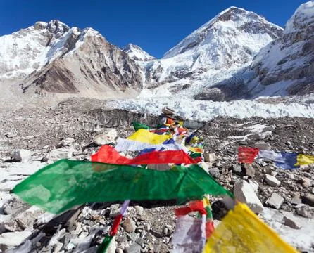 View from Mount Everest base camp Stock Photos