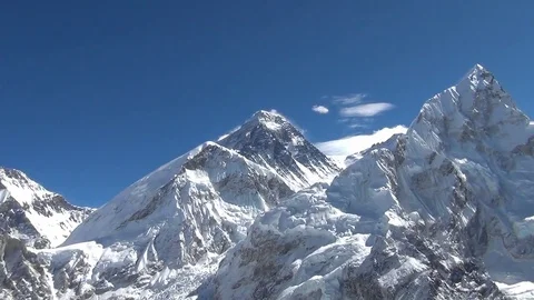 View of mount Everest from Kala Patthar Stock Footage 74448465