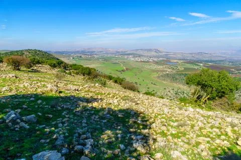 View from Mount Evyatar in the Upper Galilee Stock Photos