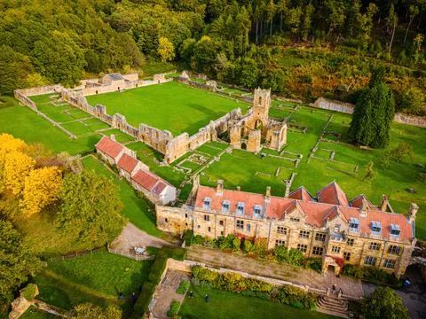 A view of Mount Grace pirory, a monastery in the parish of East Harlsey, Nort Stock Photos