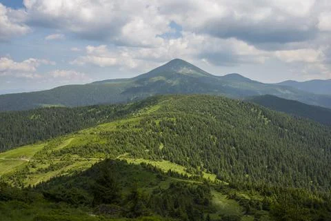 View of Mount Hoverla Stock Photos