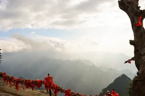 View from Mount Hua Stock Photos
