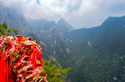 View from Mount Hua Stock Photos