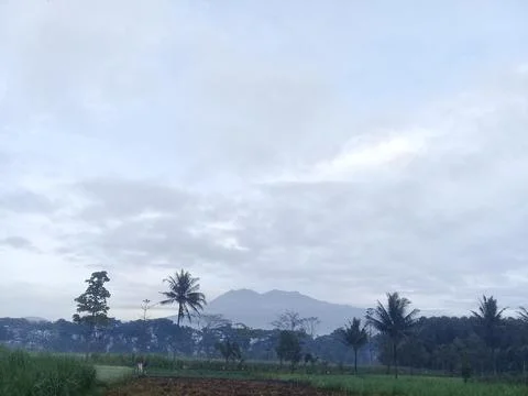 The view of Mount Kawi Stock Photos