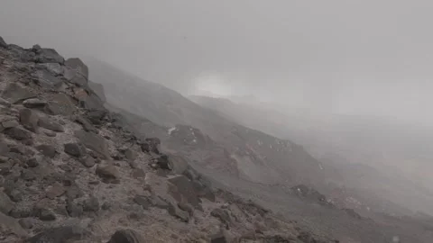 View of Mount Little Ararat from the slope of Mount Greater Ararat 库存影片 338533642