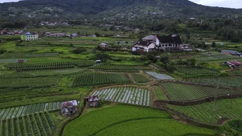View of Mount Marapi West Sumatra. (Drone View 1) 스톡 동영상 246112698