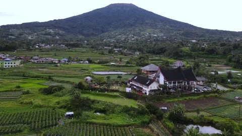 View of Mount Marapi West Sumatra. (Drone View 2) 스톡 동영상 246113278
