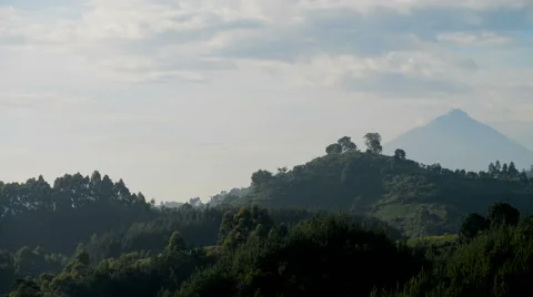 View of Mount Muhavura (4127m), Uganda, Africa Stock Footage 59887050