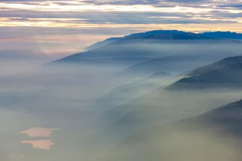 View from Mount Pizzoc Stock Photos