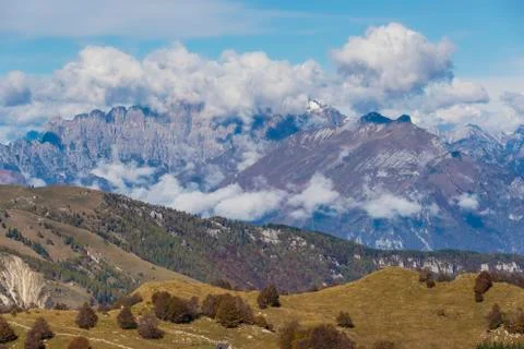 View from Mount Pizzoc Stock Photos