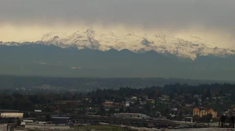 View mount rainier Stock Footage 42989916