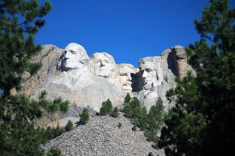 View of the Mount Rushmore State Park Stock Photos
